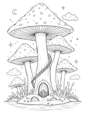 Enchanted Mushroom Forest with Hidden Glen