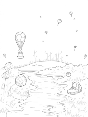 Colossal Soccer Ball and Giant Sports Flowers