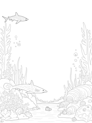 Underwater Wonderland with Sharks and Coral