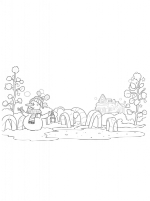 Giant Snowman and Candy Cane Wonderland