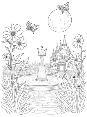 Enchanted Garden with Candy Castle and Tiara Fountain