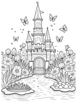 Candy Castle with Ice Cream Turrets and a Magical Garden