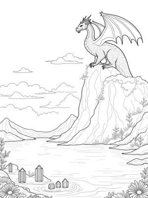 Colossal Cloud Dragon on Mountain Peak