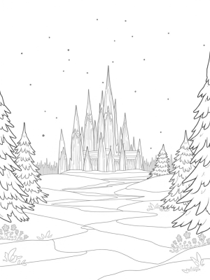 Majestic Ice Castle in a Frozen Wonderland