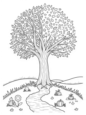 Four Seasons Tree with Pathway