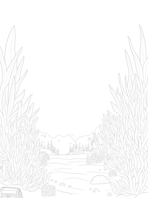 Underwater Garden with Jellyfish and Treasure