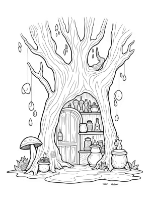 Potion Shop in a Twisted Tree