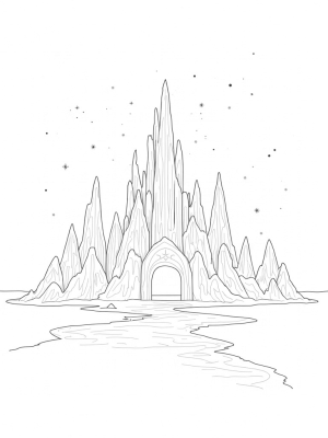 Majestic Ice Palace Under the Aurora