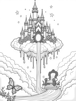 Castle on a Cloud with a Crystal Throne