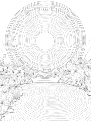 Vibrant Garden of Concentric Circles