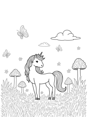 Majestic Pony in a Magical Meadow