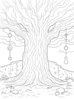 Giant Tree with Titan Footprints and Gears
