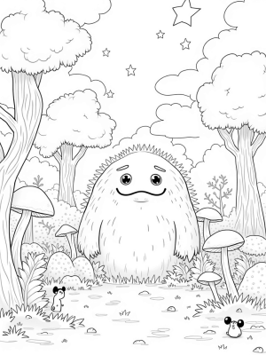 Gruffalo's Face in a Magical Forest