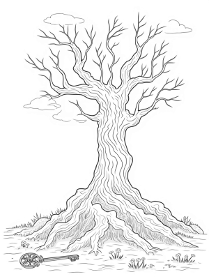 The Ancient Titan Tree with Floating Islands