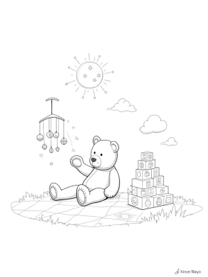 Oversized Plush Toys in a Dreamy Nursery