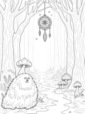 Enchanted Forest with Gruffalo's Head and Dreamcatchers