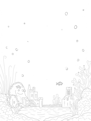 Underwater Garden with a Smiling Octopus and Friends