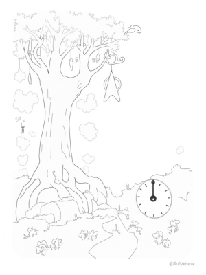 The Colossal Tree Over a Fractured Cityscape