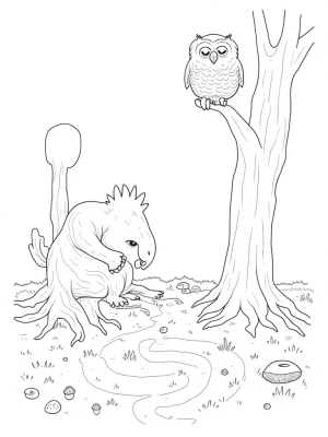 Gruffalo in a Magical Forest Clearing