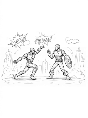 Iron Man and Captain America Showdown