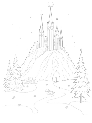Crystalline Palace on a Snowy Mountain