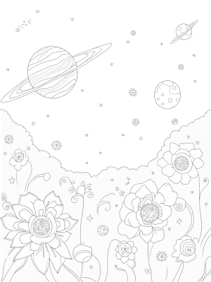 Cosmic Garden of Celestial Flowers
