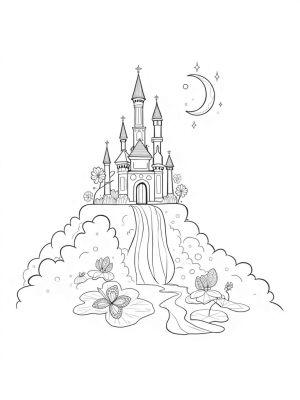 Castle on a Cloud with Flower Turrets