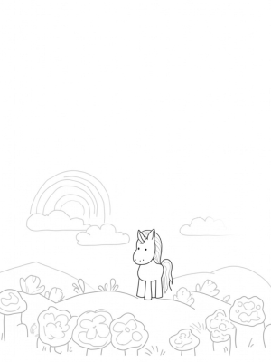 Majestic Pony in a Whimsical Meadow