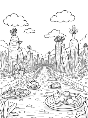 Oversized Carrots and a Tomato Sauce River