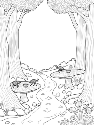 Twisted Trees and Colorful Insects in a Forest Glade