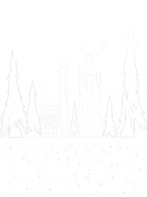 Frosty Cathedral Landscape with Ice Throne