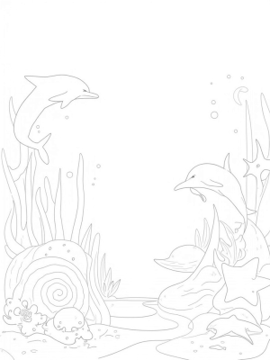 Dolphins Dancing in an Underwater Garden