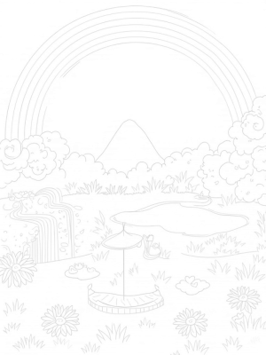 Dreamy Meadow with Unicorn and Candy Carousel