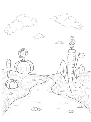 Giant Carrot Lookout in a Vegetable Wonderland
