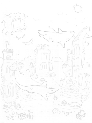Underwater City of Sharks and Coral