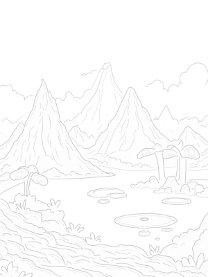 Dragon Scale Mountain Range with Colossal Wing