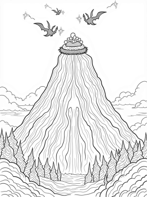 Dragon's Head Mountain with Nest of Shimmering Eggs