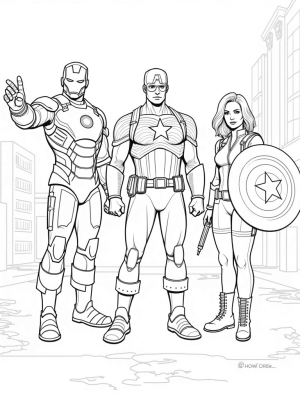 Iron Man, Captain America, and Black Widow Unite