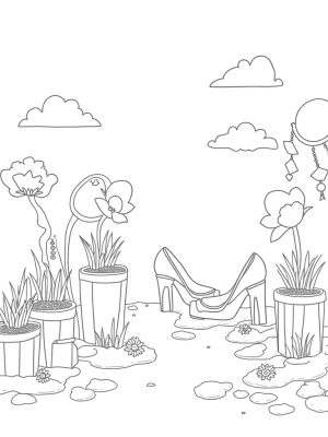 Fashion Garden with Lipstick Flowers and High-Heeled Planters