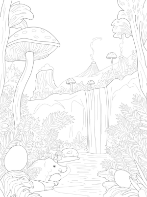 Triceratops in a Prehistoric Jungle