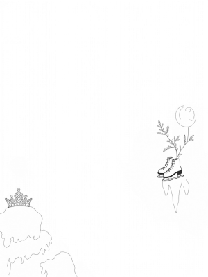 Majestic Ice Castle with Snow Queen Crown and Skates