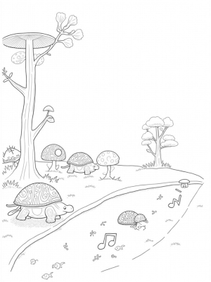 Magical Forest with Tortoises and Musical Fish