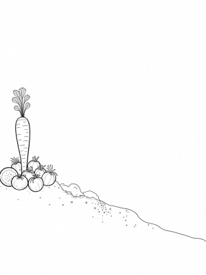 Giant Carrot and Friends in a Veggie Wonderland