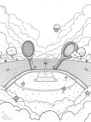 Floating Sports Arena with Giant Inflatable Balls