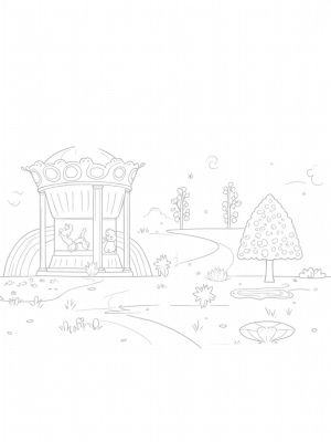 Magical Garden with Carousel and Pony Tree