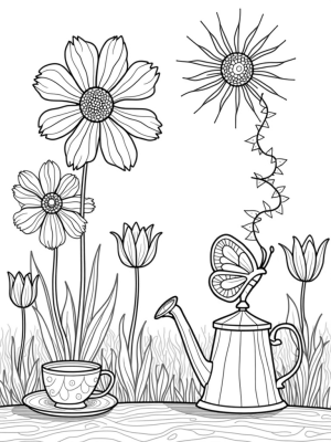 Oversized Flowers and a Magical Butterfly Garden