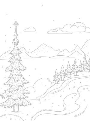 Frozen Landscape with Ice Crystal Sculptures