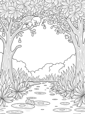 Jungle Canopy with Chameleon and Musical Lily Pads