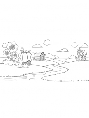 Giant Fruits and a Quirky Farm Landscape
