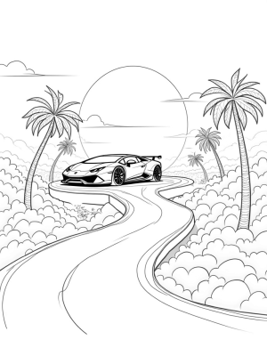Futuristic Lamborghini on a Cloud Platform